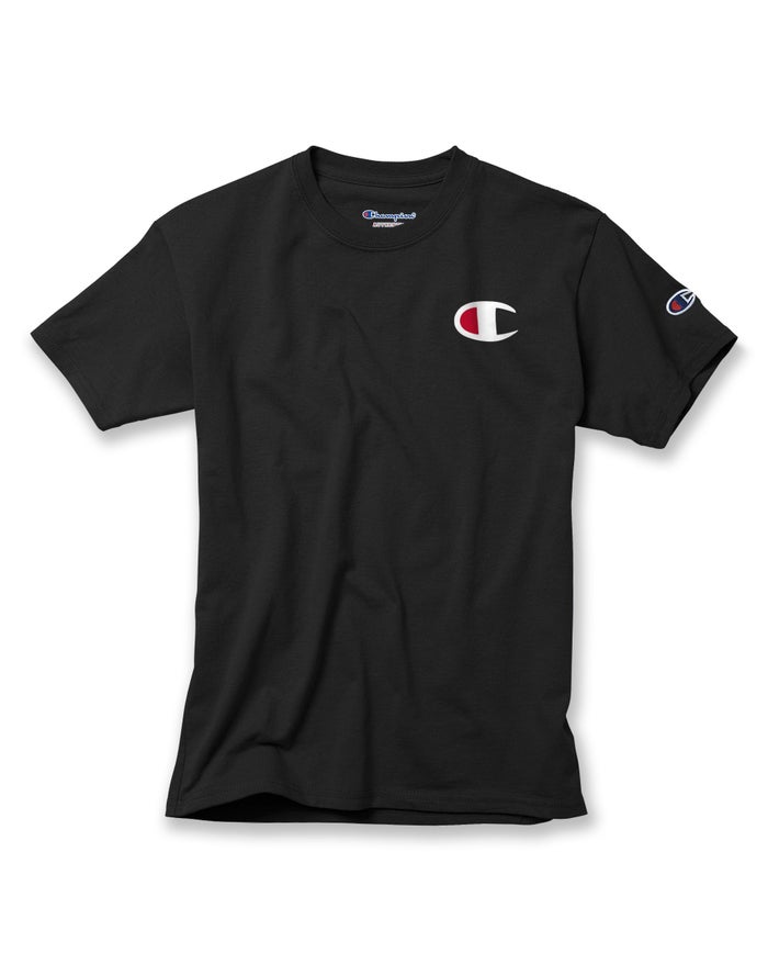 Camiseta Champion Niño - Cotton Big C Logo ( Negras ) 8395246-PC